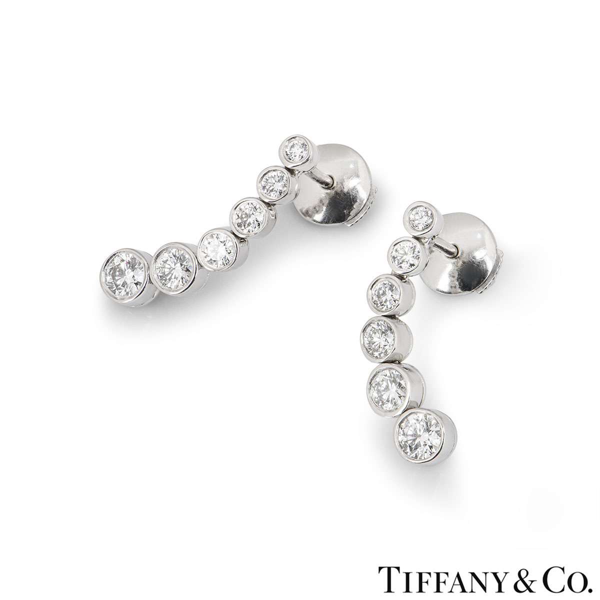 Tiffany & Co. Platinum Jazz Diamond Earrings | Rich Diamonds